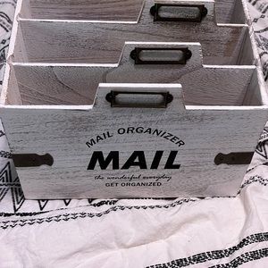 Wooden mail organizer